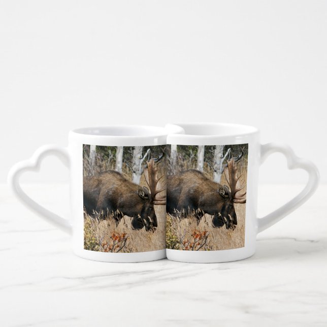 Grazing Moose Coffee Mug Set (Front Nesting)