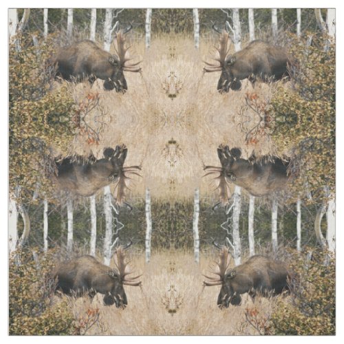 Grazing Moose Fabric