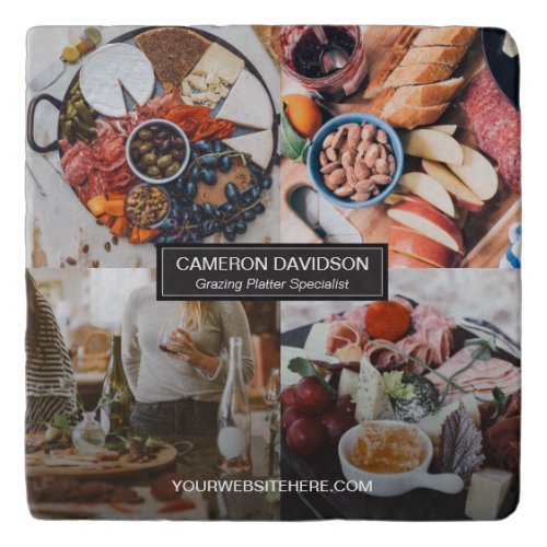 Grazing Platter Business Card Photo Collage  Trivet