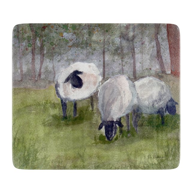 Grazing Sheep Cutting Board (Front)