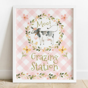 Grazing Station Farm Animals Party Food Sign