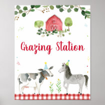 Grazing Station Farm Birthday Sign