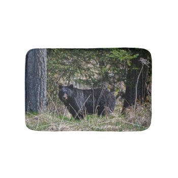 Grazing Wild Black Bear Wildlife Photo Bathroom Mat by RavenSpiritPrints at Zazzle