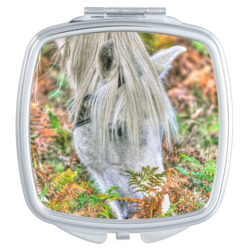 Grazing Wild New Forest Pony for Horse_lovers Makeup Mirror