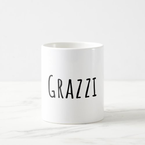 Grazzi grat_see _ Thank you  Black Coffee Mug