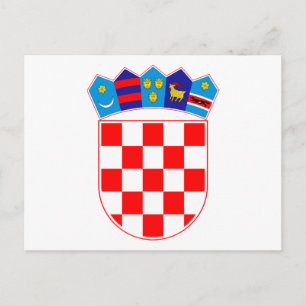 Grb Hrvatske, Croatian coat of arms Postcard