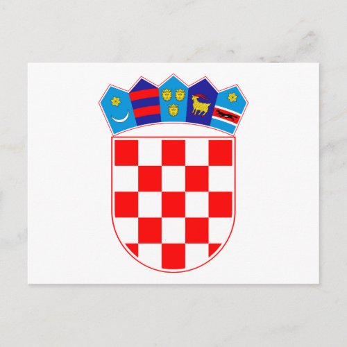 Grb Hrvatske Croatian coat of arms Postcard