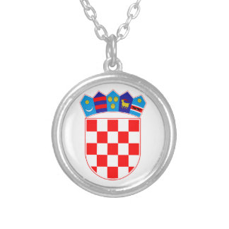 Grb Hrvatske, Croatian coat of arms Silver Plated Necklace