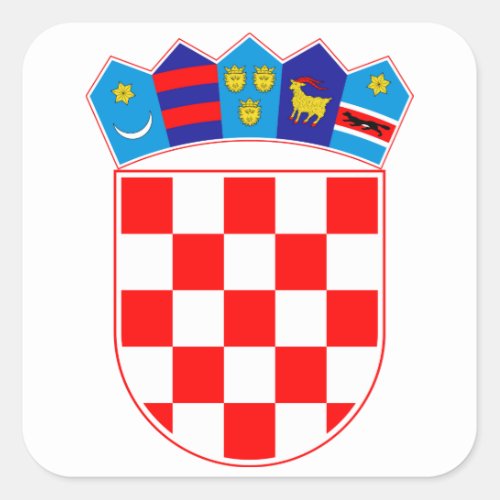 Grb Hrvatske Croatian coat of arms Square Sticker