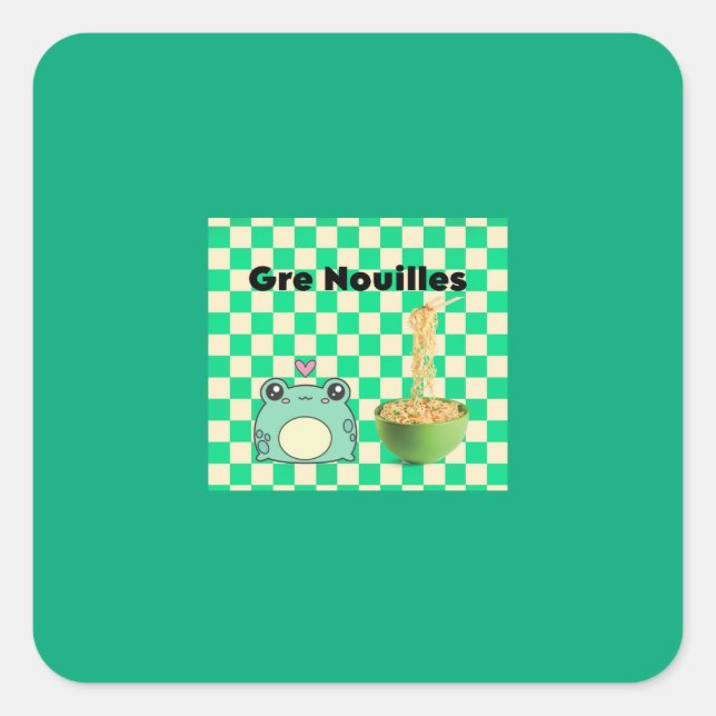 Gre noodles square sticker (Front)