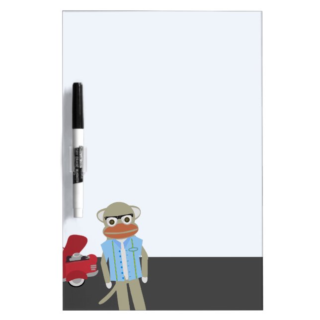 Grease Monkey Funny Mechanic Cartoon Art Dry-Erase Board (Front)