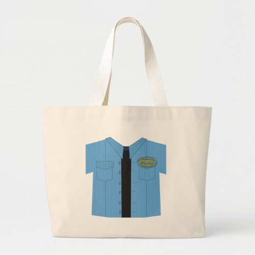 Grease Monkey Mechanic Shirt Illustration Large Tote Bag