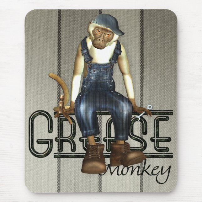 Grease Monkey Mousemat Mouse Pad (Front)