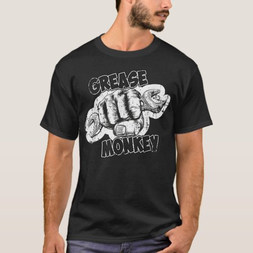 Grease Monkey Wrench Auto Mechanics  T_Shirt