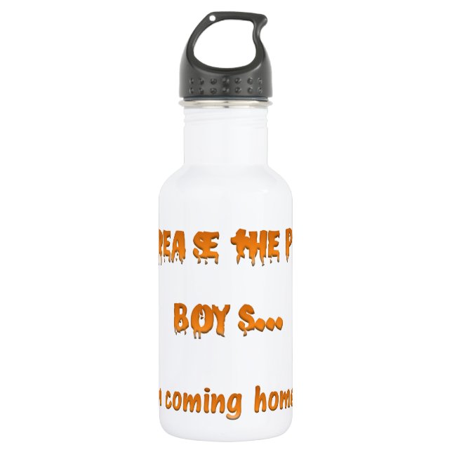 Grease the pig boys I'm coming home Water Bottle (Front)