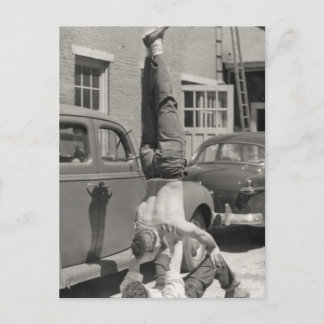 Greaser Gymnasts Postcard