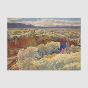 “Greasewood and Sage” Western Art by Walter Ufer Tissue Paper