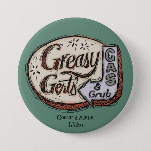 Greasy Gertâs Vintage Sign Button