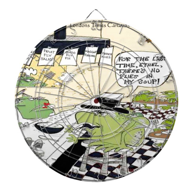 Greasy Spoon For Frogs Funny Gifts & Cards Dartboard (Front)