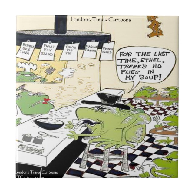 Greasy Spoon For Frogs Funny Gifts & Cards Tile (Front)