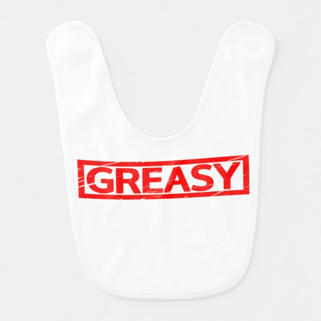 Greasy Stamp Baby Bib (Front)