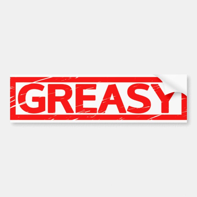 Greasy Stamp Bumper Sticker (Front)
