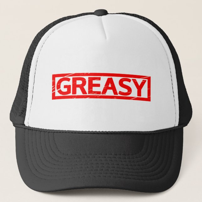 Greasy Stamp Trucker Hat (Front)