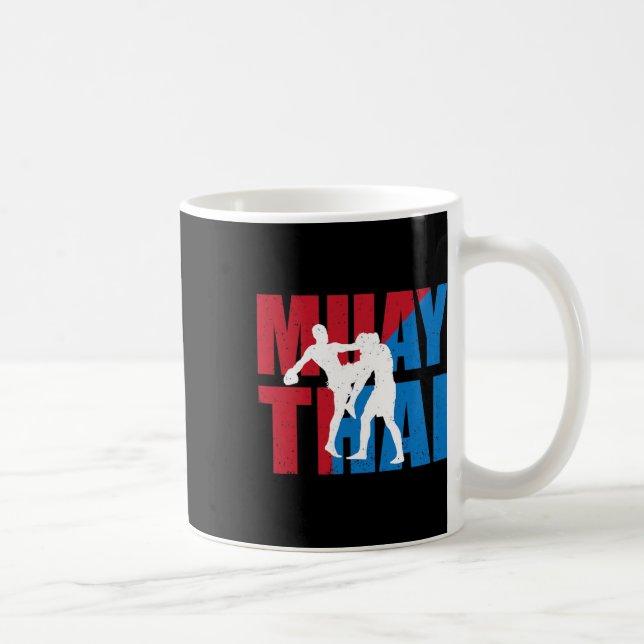 Great 2 Muay Thai Fighter Design Kickboxer Mma Tra Coffee Mug (Right)