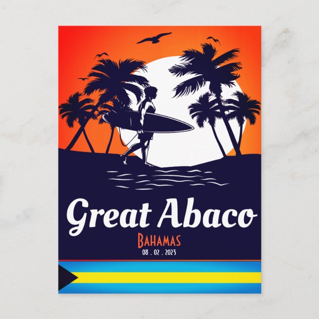 Great Abaco Bahamas Island Vintage Souvenirs Postcard (Front)