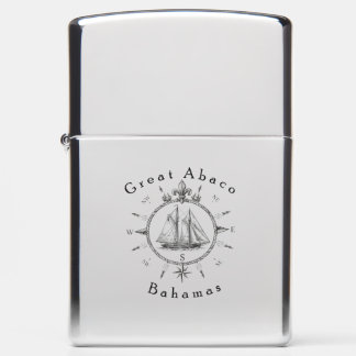 Great Abaco Bahamas Nautical Sailing Compass sail Zippo Lighter