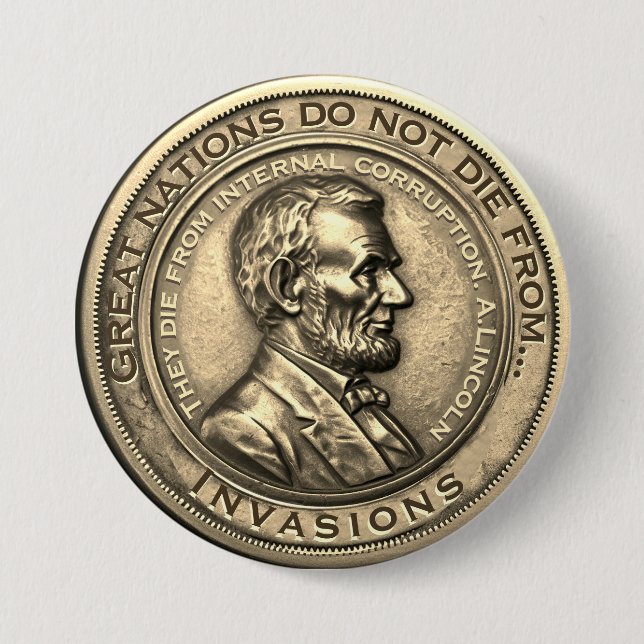 Great Abraham Lincoln Quotes Button (Front)