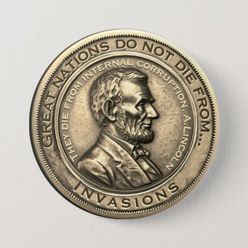Great Abraham Lincoln Quotes Button
