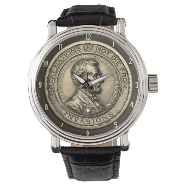 Great Abraham Lincoln Quotes Watch (Front)