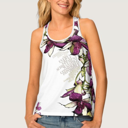 Great Achievement Floral Motivational Quote StyleA Tank Top