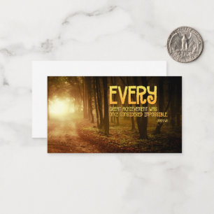 "Great achievements" Inspirational Quote Note Card