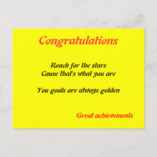 Great achievements  postcards