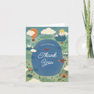 Great Adventure Outdoors Camping Baby Kids Thank You Card