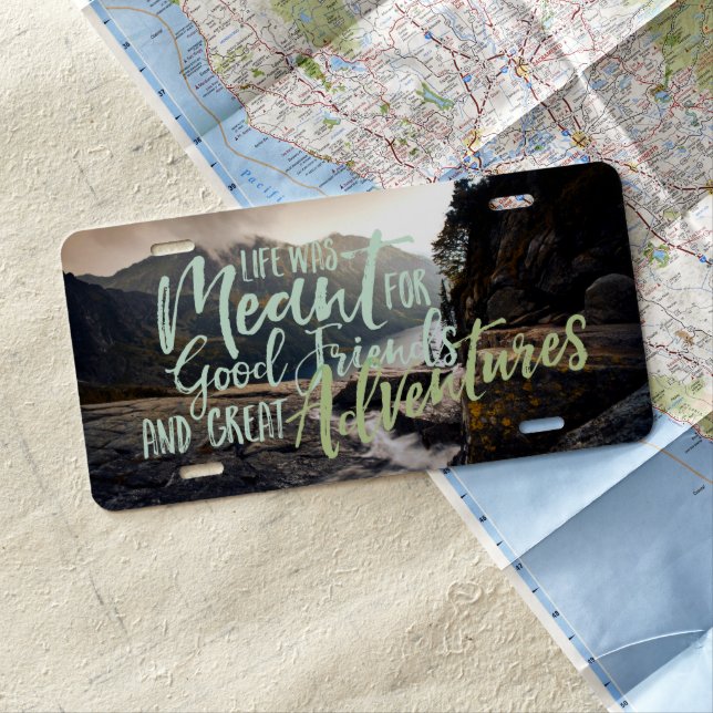 Great Adventures | Wanderlust Nature License Plate (In Situ)