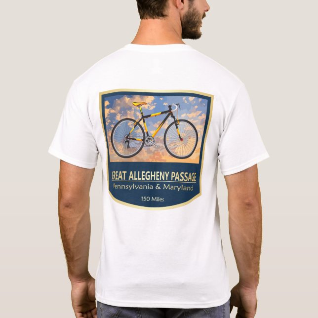 Great Allegheny Passage (bike2) 2 T-Shirt (Back)