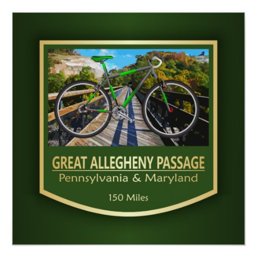 Great Allegheny Passage bike2 Poster