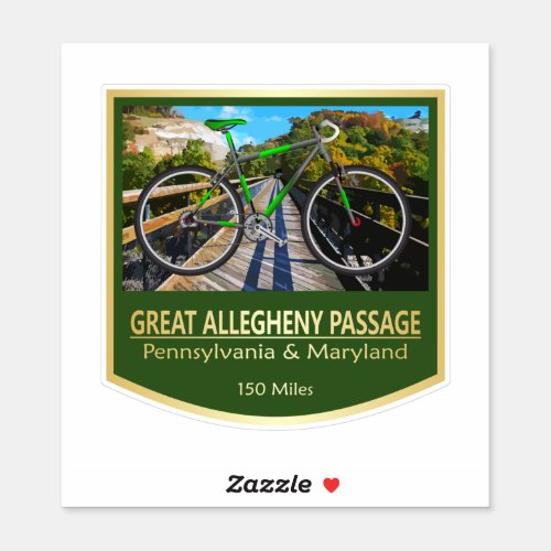 Great Allegheny Passage bike2 Sticker