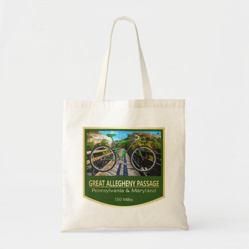 Great Allegheny Passage bike2 Tote Bag