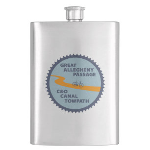 Great Allegheny Passage C&O Canal Chain Ring Flask