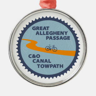 Great Allegheny Passage C&O Canal Chain Ring Metal Ornament