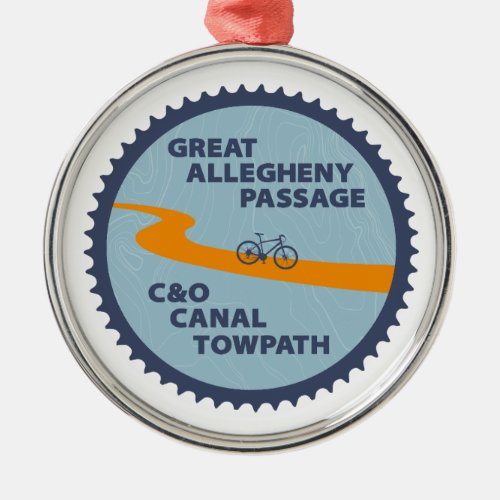 Great Allegheny Passage CO Canal Chain Ring Metal Ornament