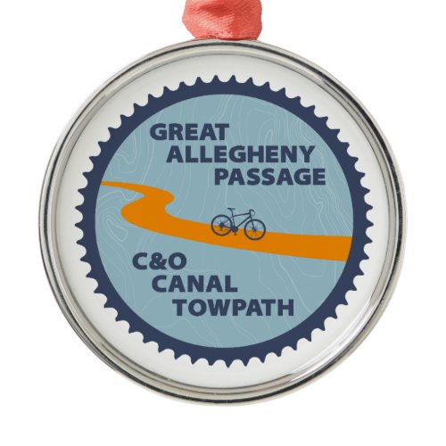 Great Allegheny Passage C&amp;O Canal Chain Ring Metal Ornament