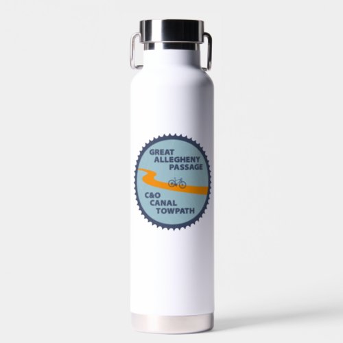 Great Allegheny Passage CO Canal Chain Ring Water Bottle