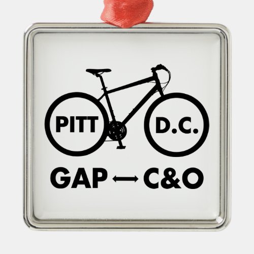 Great Allegheny Passage CO Canal Towpath Bike Metal Ornament