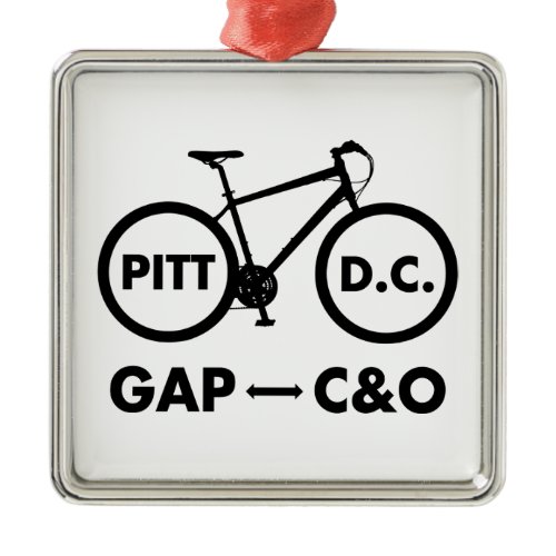 Great Allegheny Passage C&amp;O Canal Towpath Bike Metal Ornament