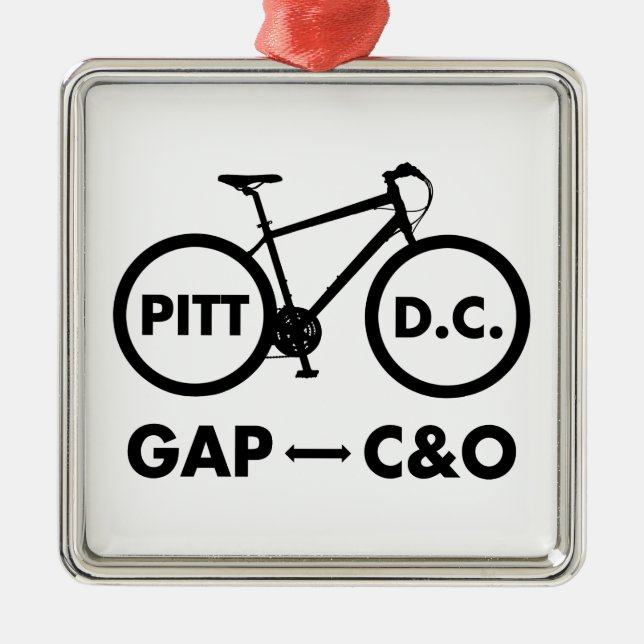 Great Allegheny Passage C&O Canal Towpath Bike Metal Ornament (Front)